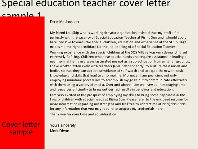 Special Education Cover Letter Sample from image.slidesharecdn.com